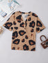 V-Neck Leopard Print Summer Tee