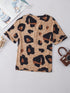 V-Neck Leopard Print Summer Tee