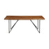 Mesa de comedor con borde natural, nogal claro