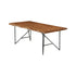 Mesa de comedor con borde natural, nogal claro