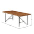 Mesa de comedor con borde natural, nogal claro