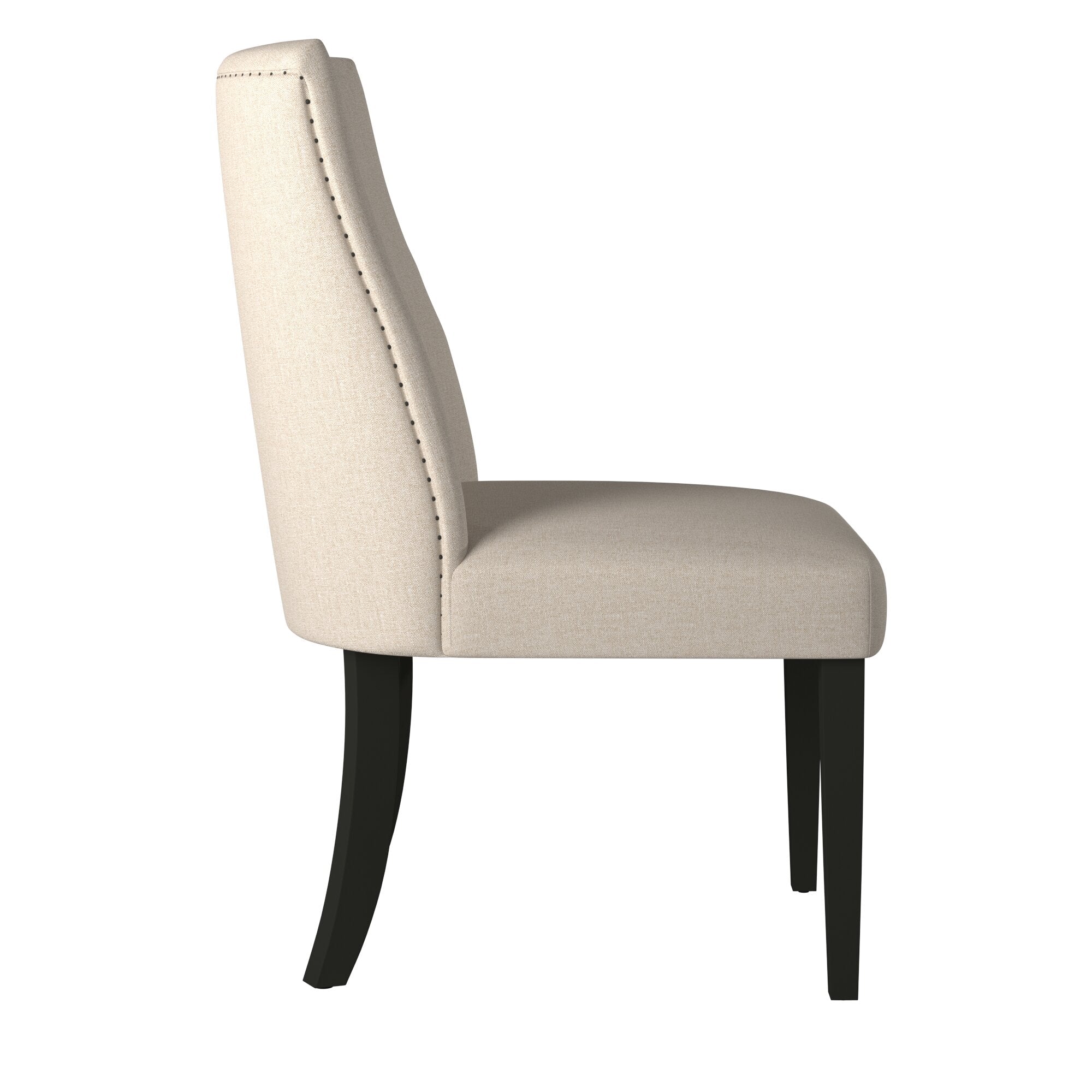 Sillas Parson con borde vivo, color crema y negro