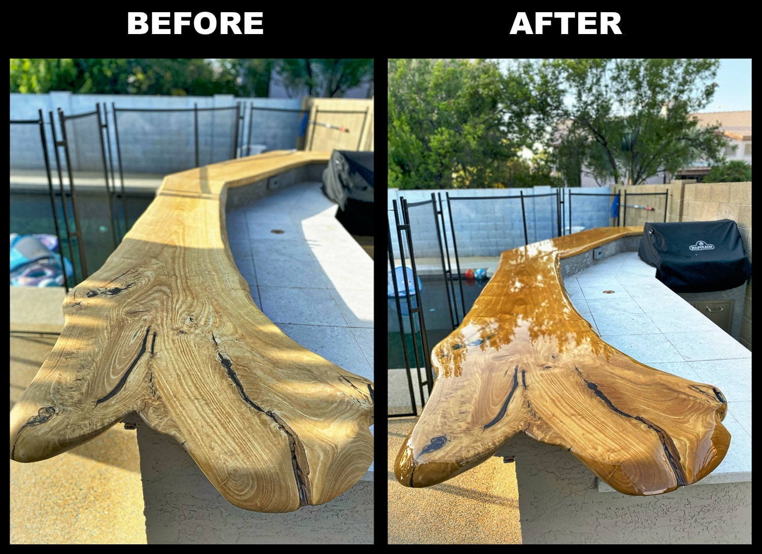 Bar Top and Table Top Clear Epoxy Resin 8 Gallons