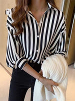 Versatile Striped Button-Up Shirt