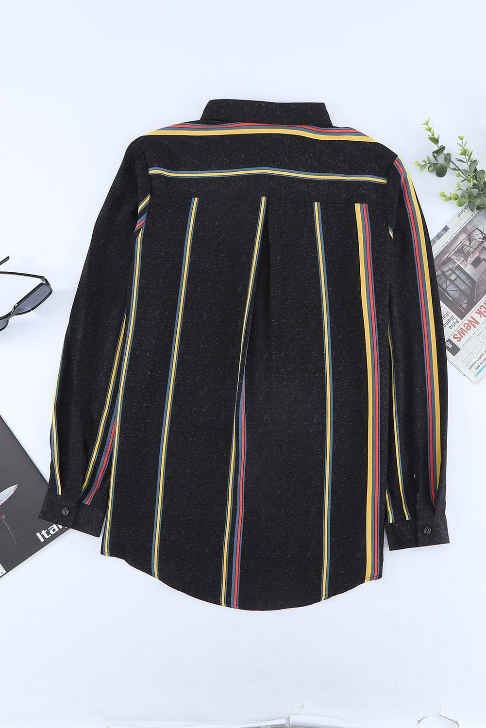 Versatile Striped Button-Up Shirt