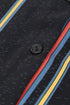 Long Sleeve Button-Up Top with Stripes