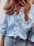 Fashionable Wave Pattern Blouse