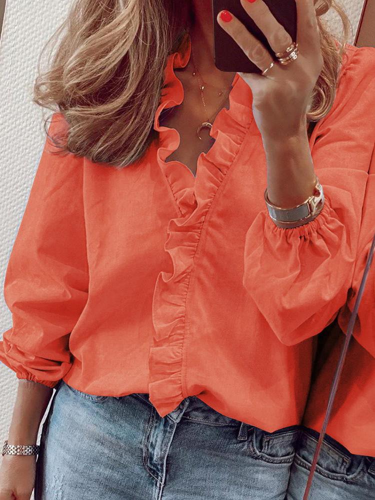Fashionable Wave Pattern Blouse