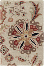 Longford Beige Floral Wool Carpet