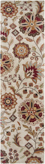 Longford Beige Floral Wool Carpet