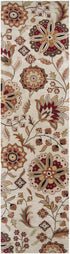 Longford Beige Floral Wool Carpet