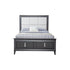 Cama con almacenaje Lorraine, gris oscuro