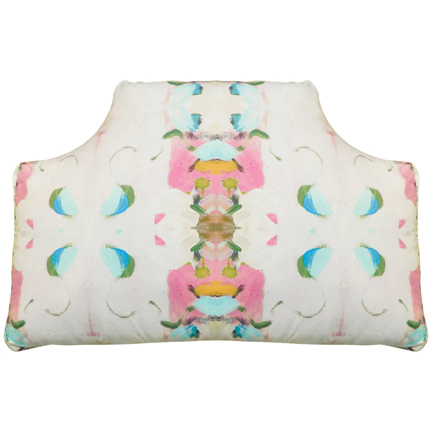 Laura Park Headboard Pillow - Monet's Garden in Pink