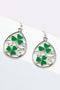 Luck Charmed Silvery St. Patrick Clover Dangle Earrings
