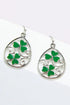 Luck Charmed Silvery St. Patrick Clover Dangle Earrings