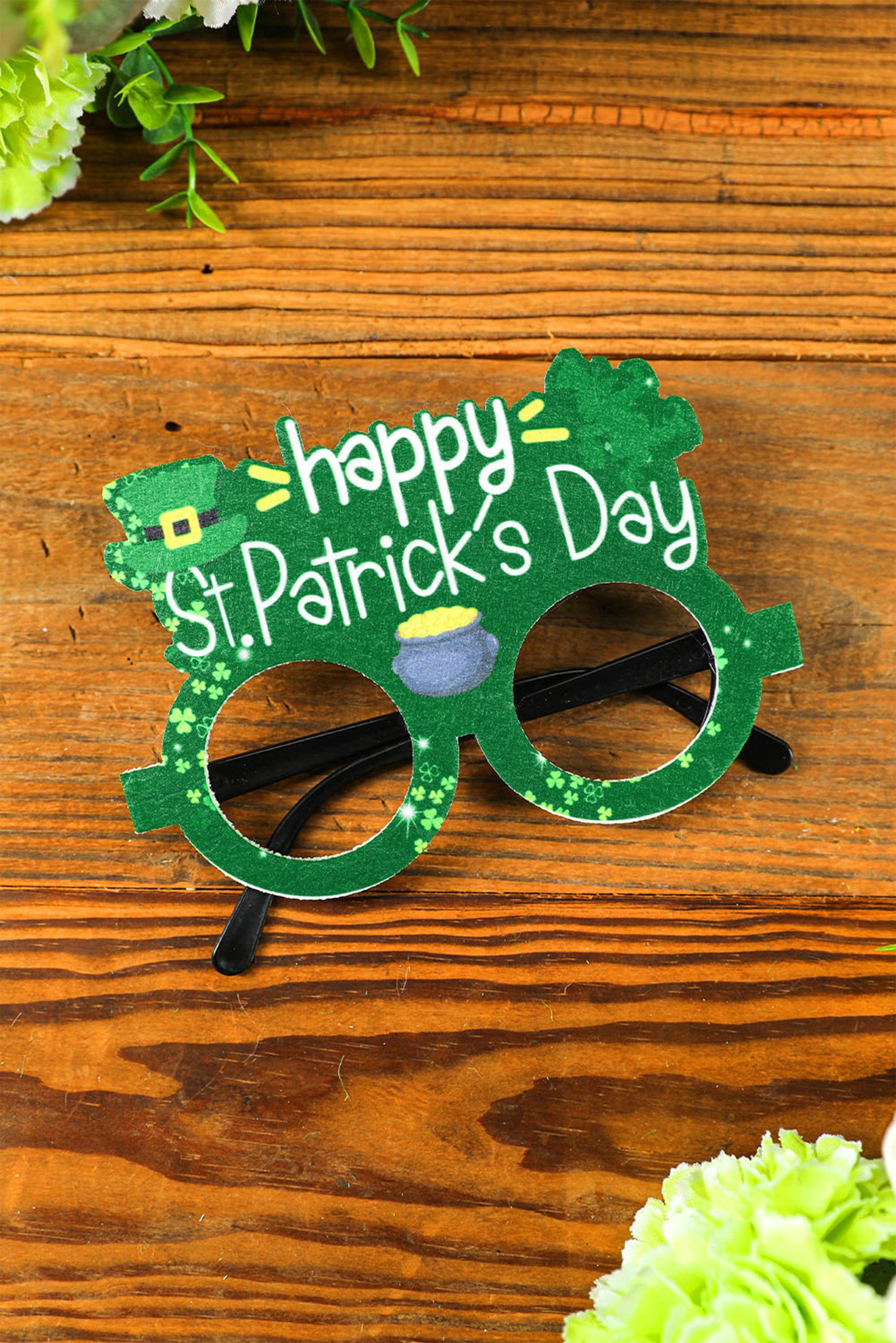 Lucky Clover Festive St. Patrick's Day Party Glasses Frame