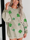 Charming Corduroy Sweatshirt with St. Patrick's Day Inspired Design
