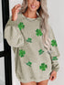 Charming Corduroy Sweatshirt with St. Patrick's Day Inspired Design