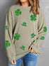 Charming Corduroy Sweatshirt with St. Patrick's Day Inspired Design