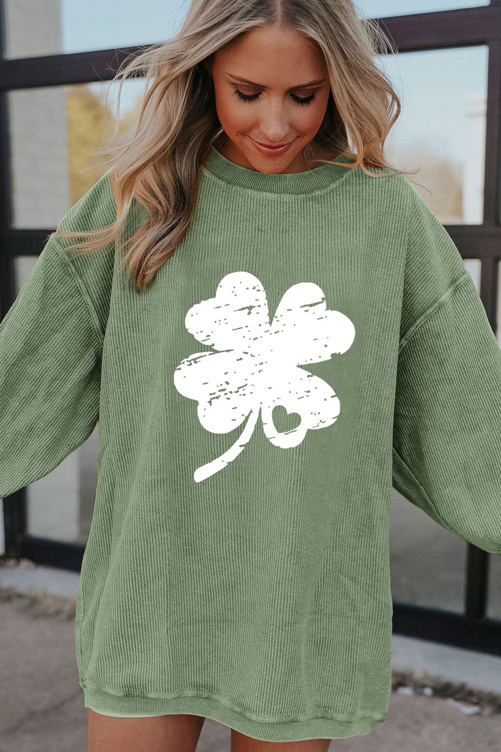 Vintage Clover Design Sweatshirt
