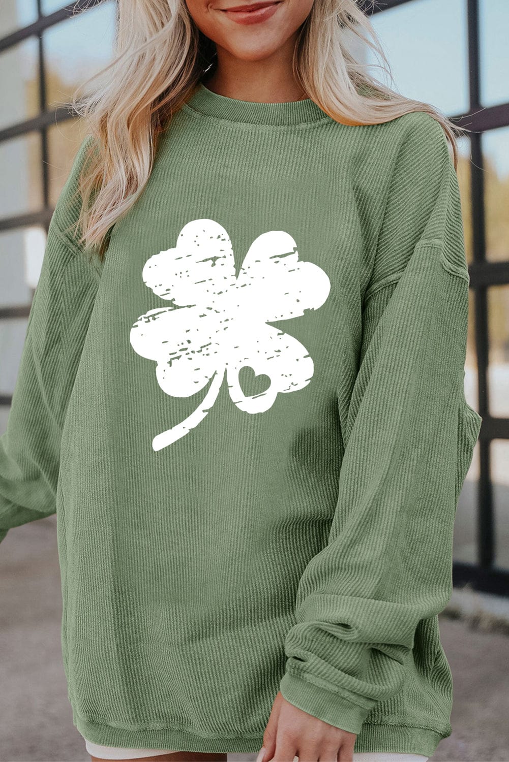 Vintage Clover Design Sweatshirt