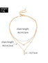 Luxurious Double-Layered Gold Rhinestone Pendant Necklace