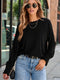 Elegant Black Long Sleeve Top