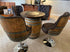 Juego de bar de lujo con mesa de bar y taburetes de bar - Muebles de bar multiusos para vino y whisky