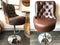 Taburete de bar de lujo de roble reciclado - Base hidráulica ajustable - Silla artesanal de roble reciclado - Asientos de bar y whisky - Decoración rústica para el hogar