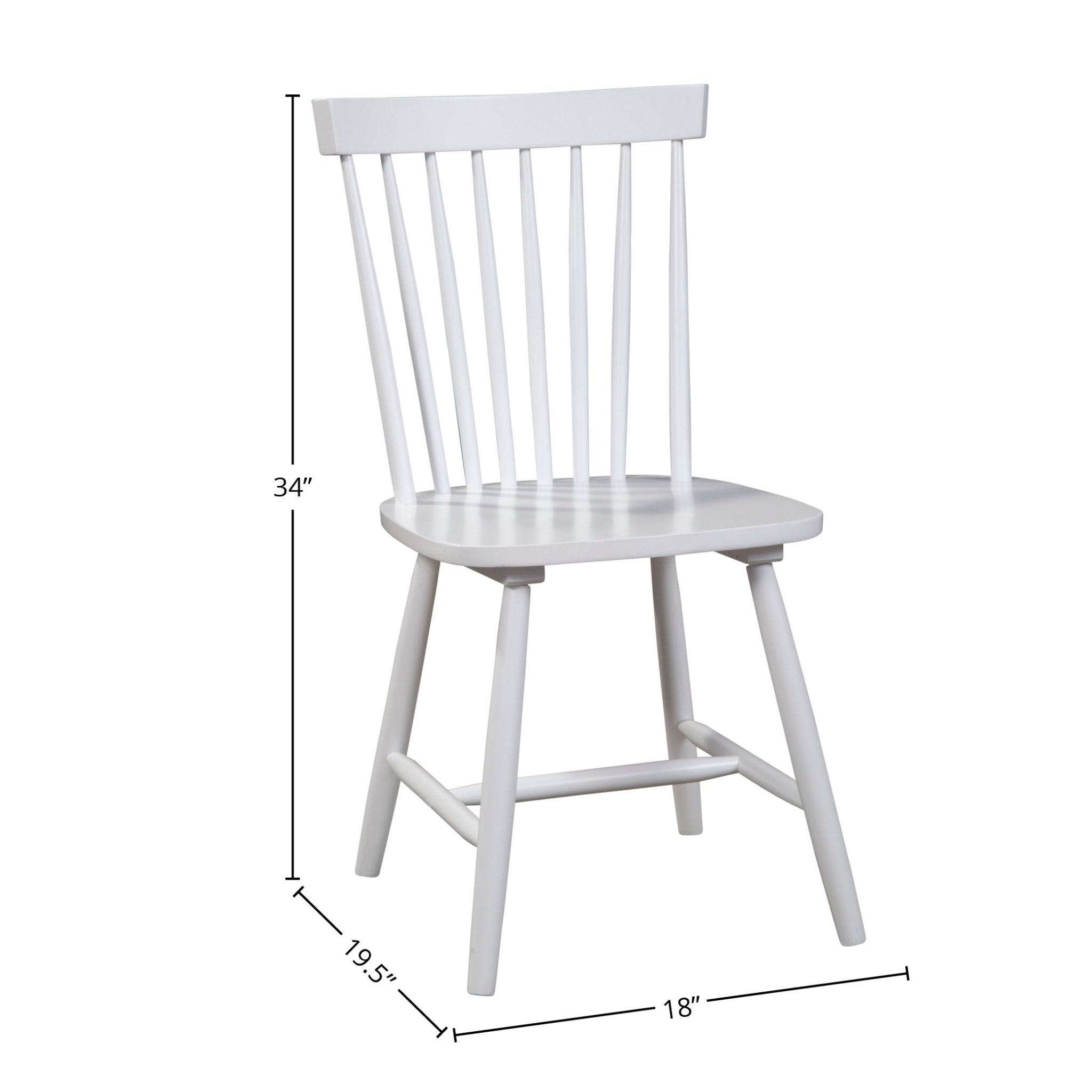 Juego de 2 sillas Windsor Lyra, color blanco