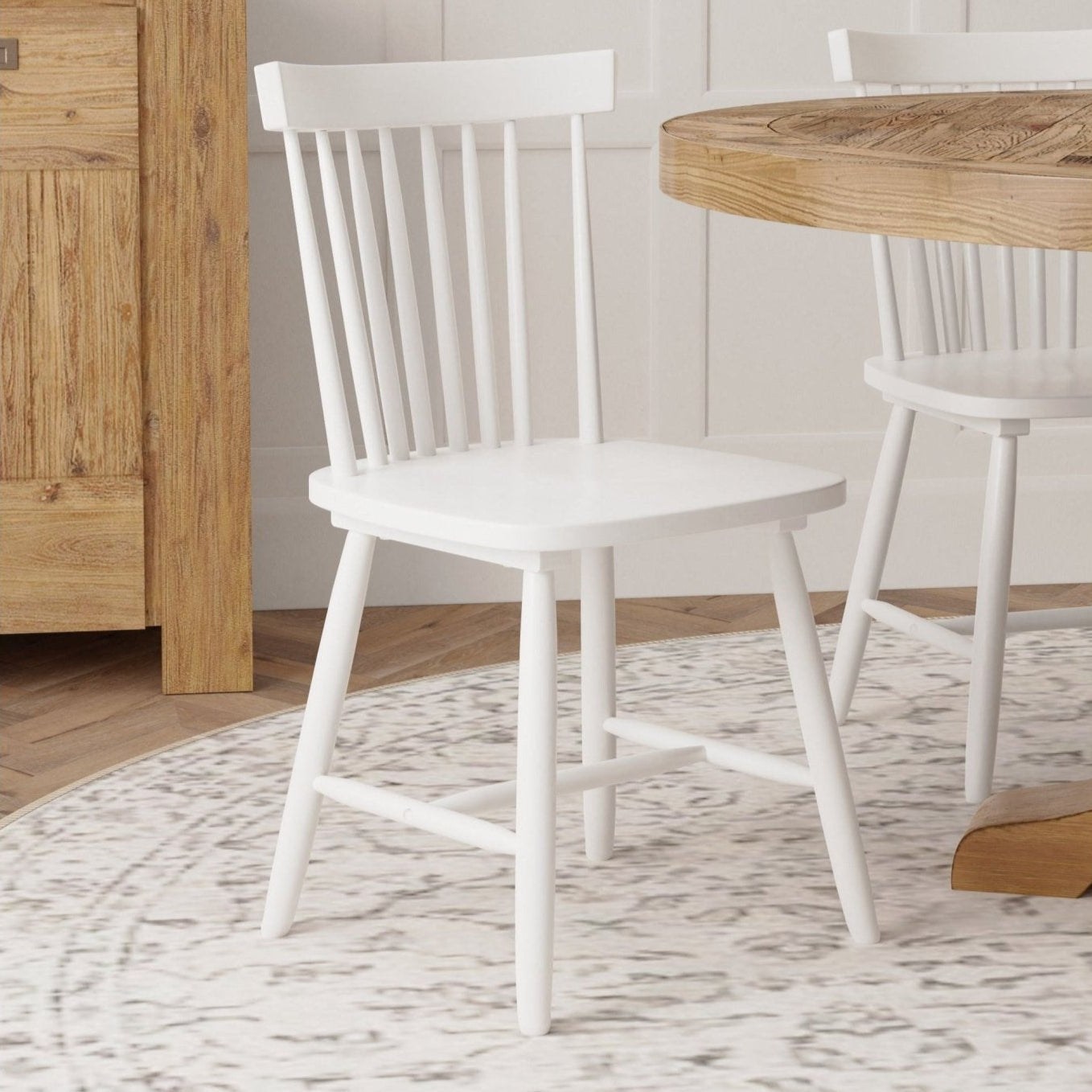 Juego de 2 sillas Windsor Lyra, color blanco