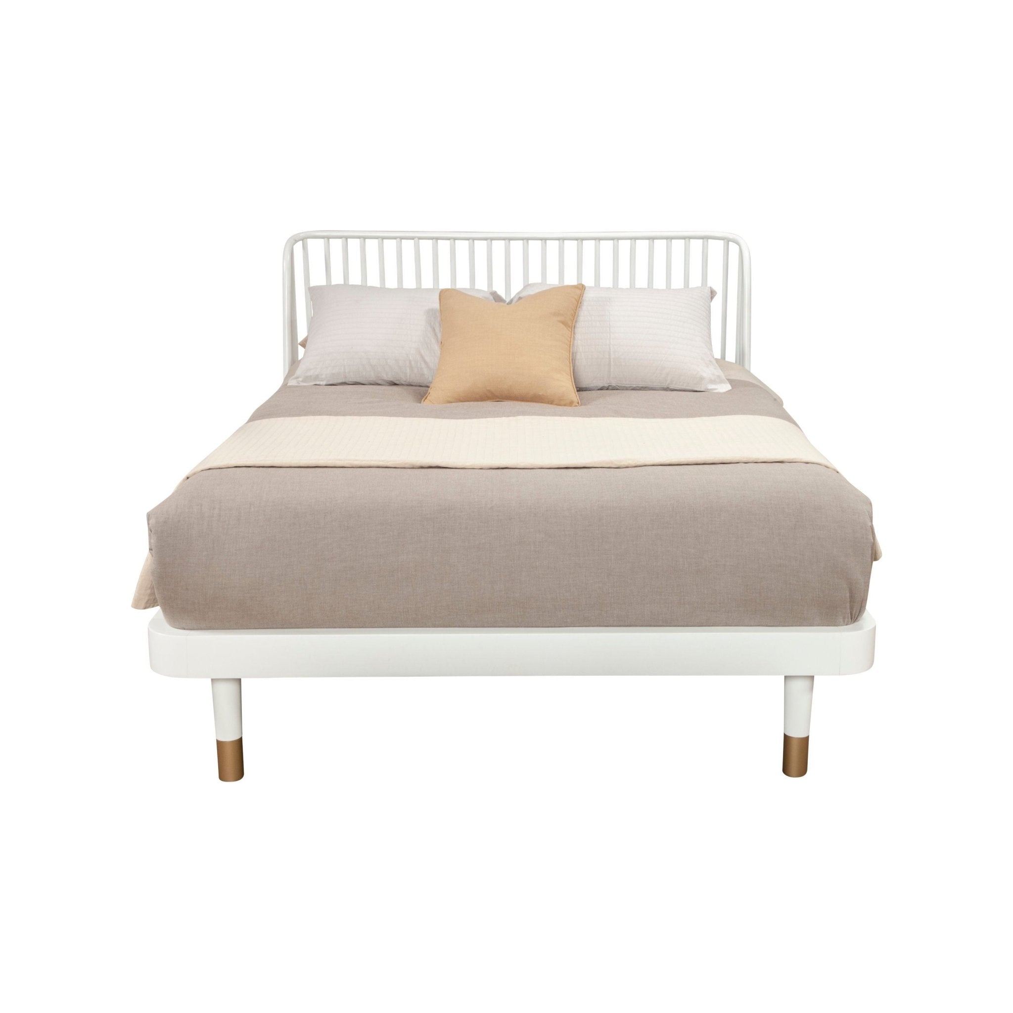 Cama con plataforma y respaldo de listones Madelyn