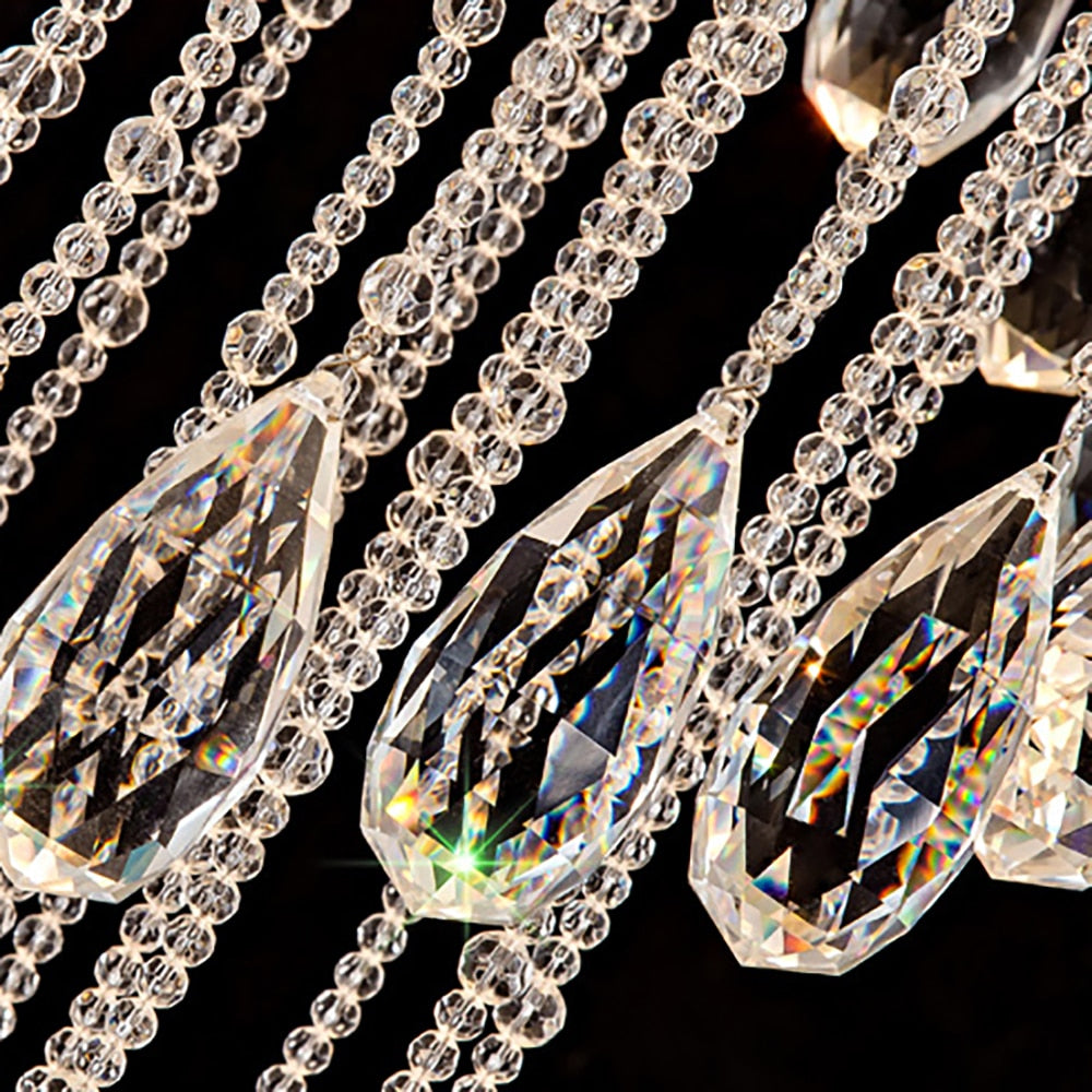 Double Spiral Staircase Crystal Chandelier for Loft, Restaurant, Hotel, Hall, Stairwell D31.5*H78.7