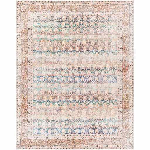 Alfombra lavable desgastada Maligaya de color óxido - Liquidación