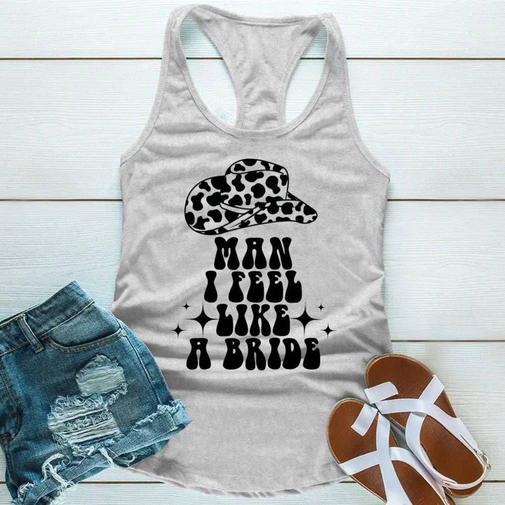 🍾 Man I Feel Like a Bride Bachelorette Party Tank Top 💍