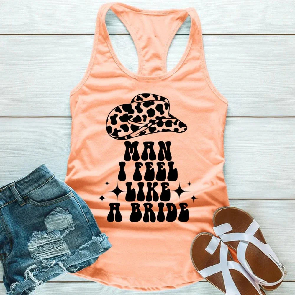 🍾 Man I Feel Like a Bride Bachelorette Party Tank Top 💍