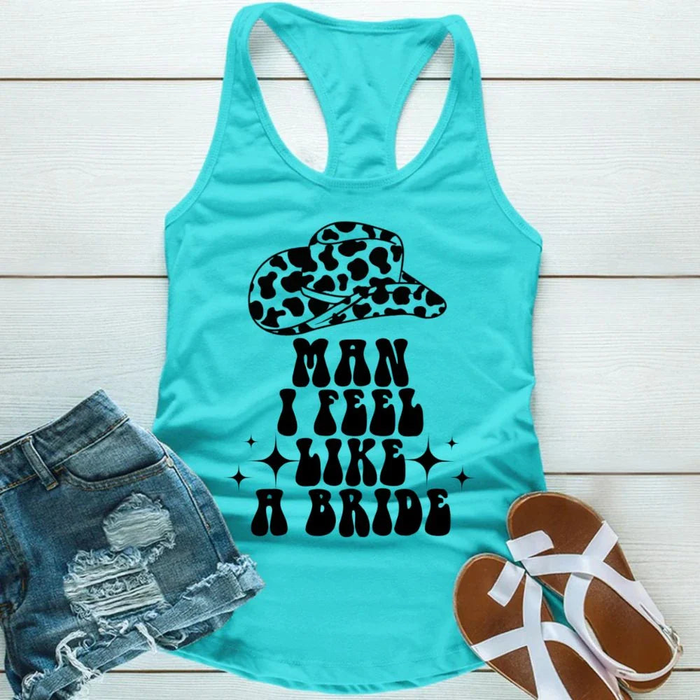 🍾 Man I Feel Like a Bride Bachelorette Party Tank Top 💍