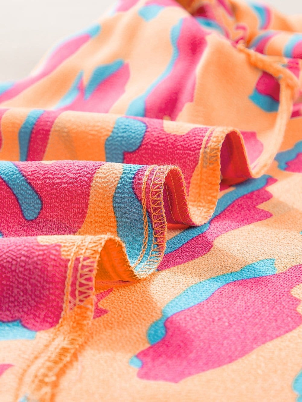 Colorful Ruffle Sleeve Top