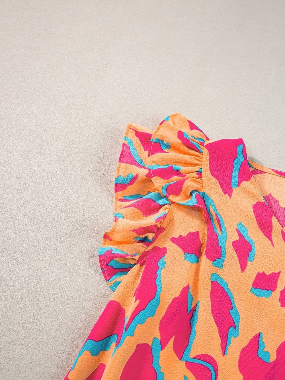 Printed Ruffle Blouse