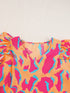 Printed Ruffle Blouse