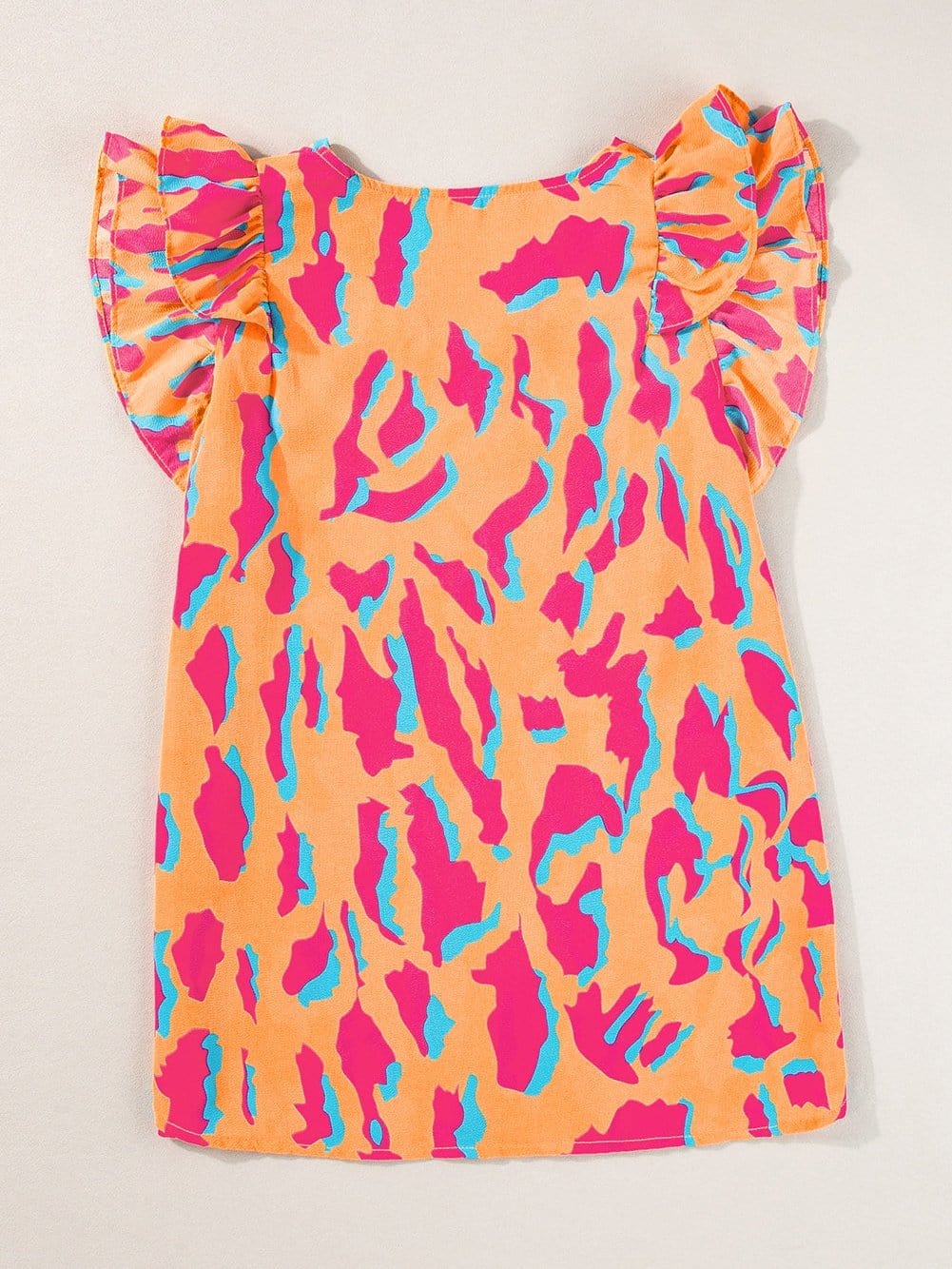 Printed Ruffle Blouse