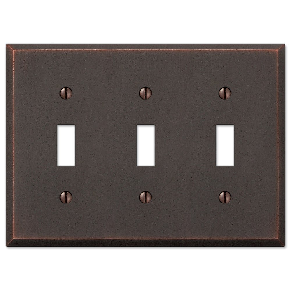 Placa de pared de bronce envejecido de Manhattan: 3 palancas