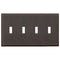 Placa de pared de bronce envejecido fundido Manhattan con 4 palancas