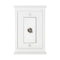 Placa de pared con conector para cable, color blanco, para repisa de chimenea compuesta