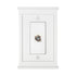Placa de pared con conector para cable, color blanco, para repisa de chimenea compuesta