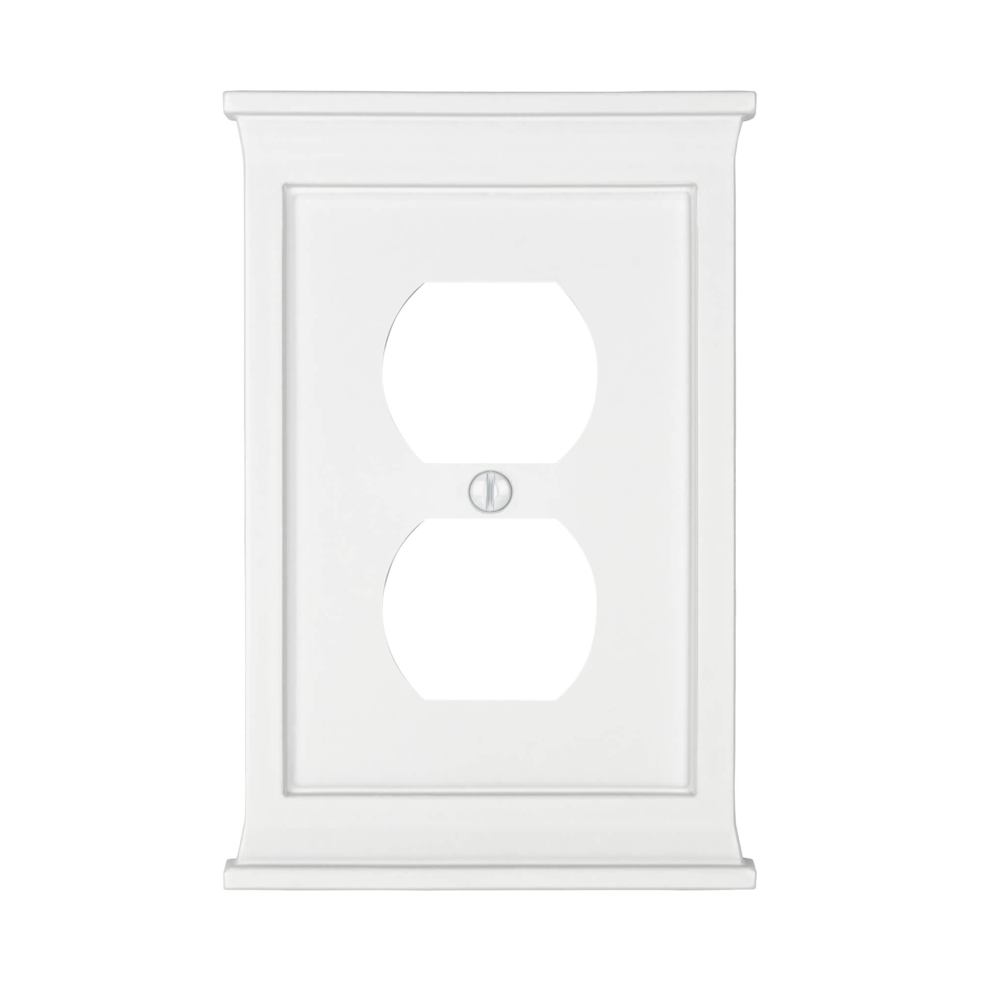 Repisa de chimenea compuesta blanca - 1 placa de pared dúplex