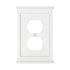 Repisa de chimenea compuesta blanca - 1 placa de pared dúplex