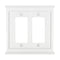 Mantel White Composite - 2 Rocker Wallplate