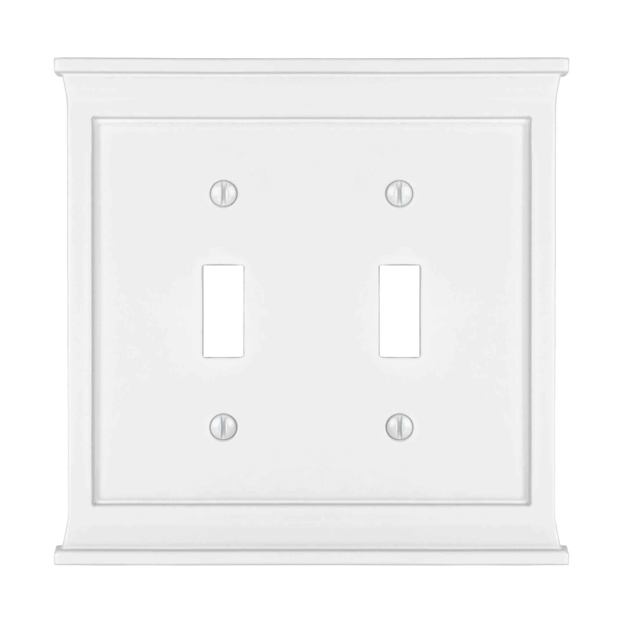 Repisa de chimenea de composite blanco - Placa de pared con 2 palancas