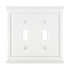 Repisa de chimenea de composite blanco - Placa de pared con 2 palancas